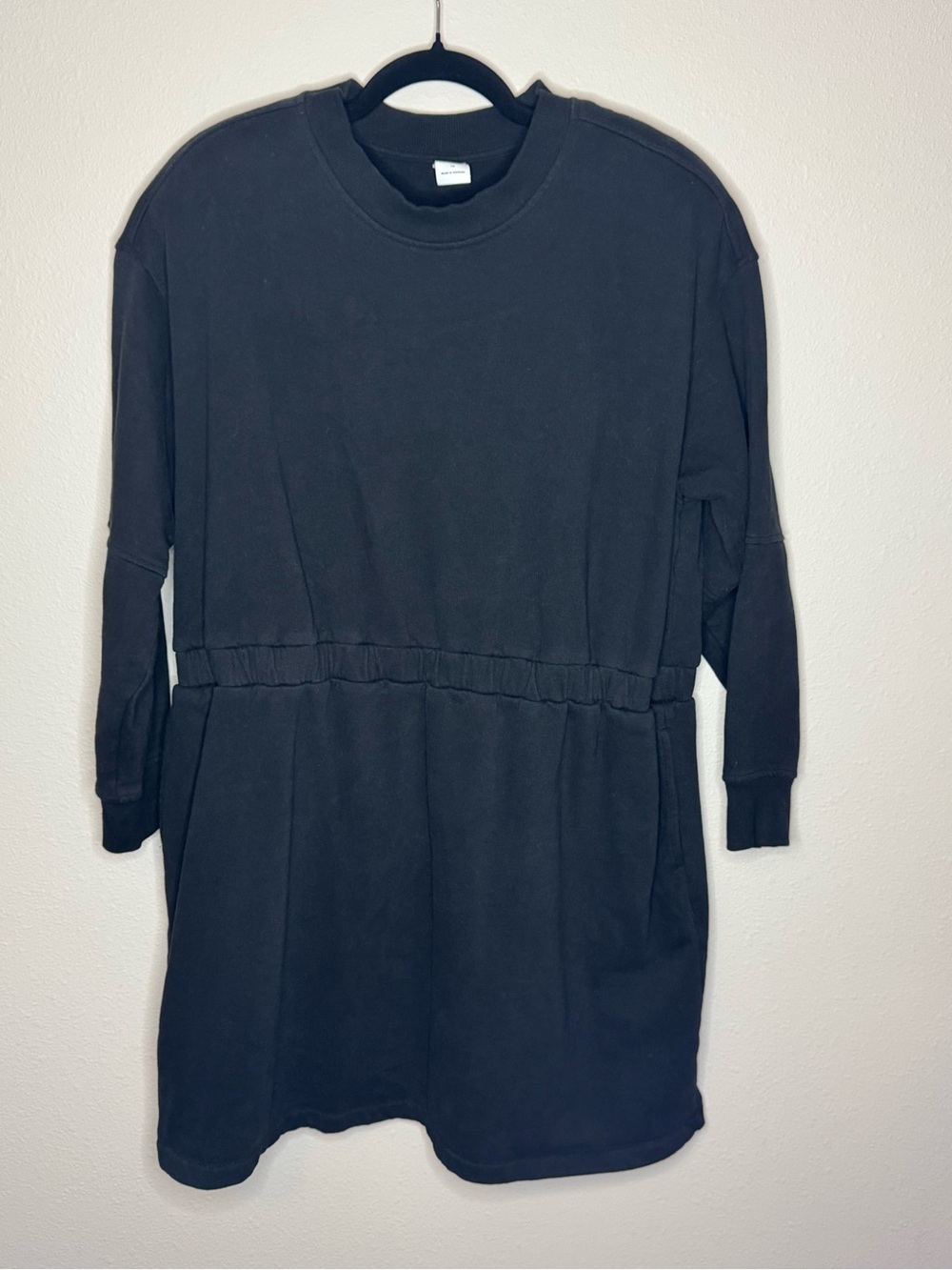 Amazon Essentials Black Long-Sleeve Sweatshirt Dress